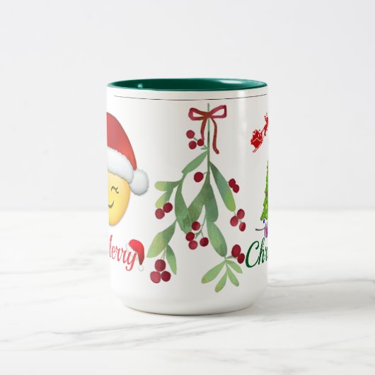 Tasse 2 Couleurs Merry Christmas (Centre)