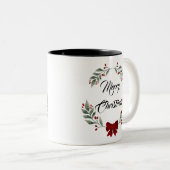 Tasse 2 Couleurs Merry christmas (Devant droit)