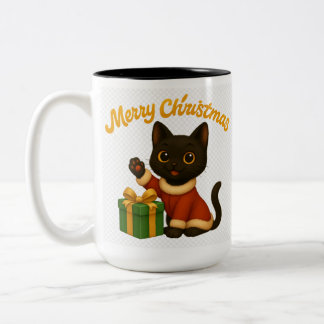 Tasse 2 Couleurs Merry Christmas with Emi the Black Cat
