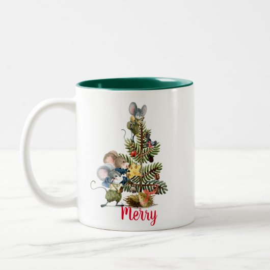 Tasse 2 Couleurs Merry Christsouris (Gauche)