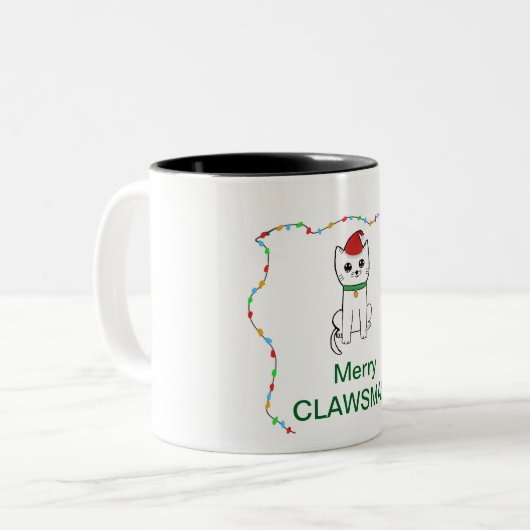 Tasse 2 Couleurs Merry Clawsmas (Devant gauche)