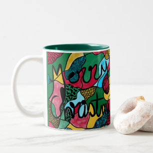 TASSE 2 COULEURS MERRY NOËL NEUROGRAPHIQUE & NOIR LIGNE