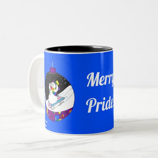 Tasse 2 Couleurs Merry Pride Snowman (Devant gauche)