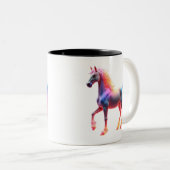 Tasse 2 Couleurs Merveilleux Cheval brillant (Devant droit)