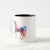 Tasse 2 Couleurs Merveilleux Cheval brillant (Devant gauche)