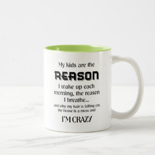 Tasse 2 Couleurs Mes Enfants Sont La Raison Pour Laquelle Je Respir