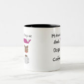 Tasse 2 Couleurs Mes favoris Livres, Chiens, Café (Centre)