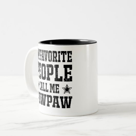 Tasse 2 Couleurs Mes gens préférés m'appellent PawPaw (Devant gauche)