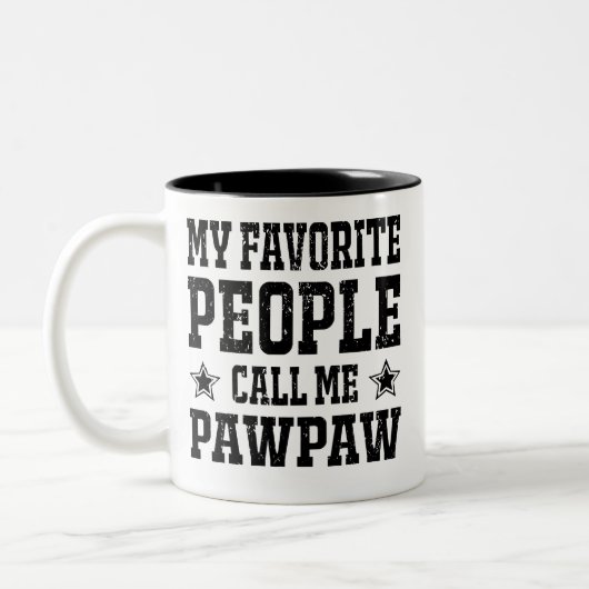 Tasse 2 Couleurs Mes gens préférés m'appellent PawPaw (Gauche)