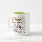 Tasse 2 Couleurs Message Simple Charmant Citation Délicieuse Nature (Devant gauche)