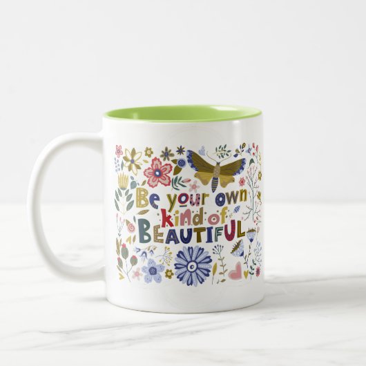 Tasse 2 Couleurs Message Simple Charmant Citation Délicieuse Nature (Gauche)
