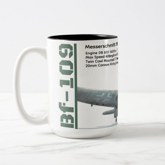 Tasse 2 Couleurs Messerschmitt Bf 109G-2 (Gauche)