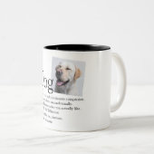 Tasse 2 Couleurs Mete World's Best Dog Definition Devis Photo (Devant droit)