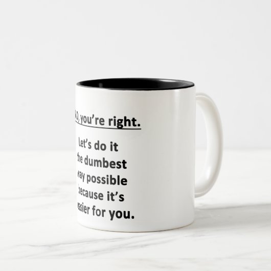 Tasse 2 Couleurs Méthode douteuse (Devant droit)