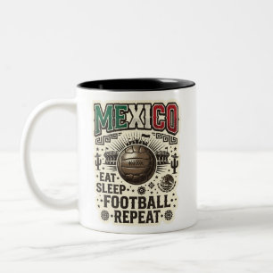Tasse 2 Couleurs MEXIQUE Football Personnalisé 2026