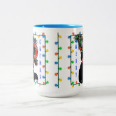 Tasse 2 Couleurs Mi-Siècle moderne Chat Noël! (Centre)