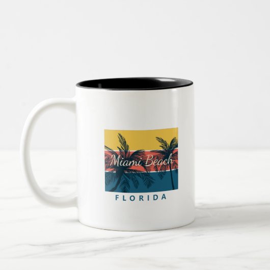 Tasse 2 Couleurs Miami Beach Floride (Gauche)