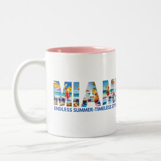 Tasse 2 Couleurs Miami Endless Summer Style Intemporel (Gauche)