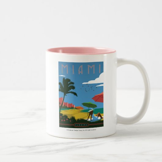 Tasse 2 Couleurs Miami, FL (Droit)