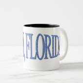 Tasse 2 Couleurs Miami, Floride - Bleu (Devant droit)