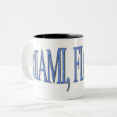 Tasse 2 Couleurs Miami, Floride - Bleu (Devant gauche)