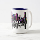 Tasse 2 Couleurs Miami, Floride en graffiti (Devant droit)
