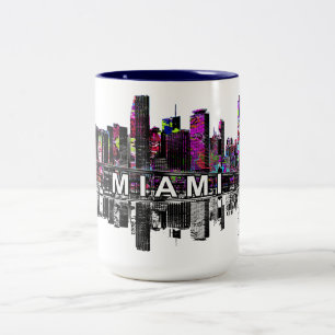 Tasse 2 Couleurs Miami, Floride en graffiti