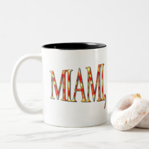 Tasse 2 Couleurs Miami, Floride - Jaune/Orange