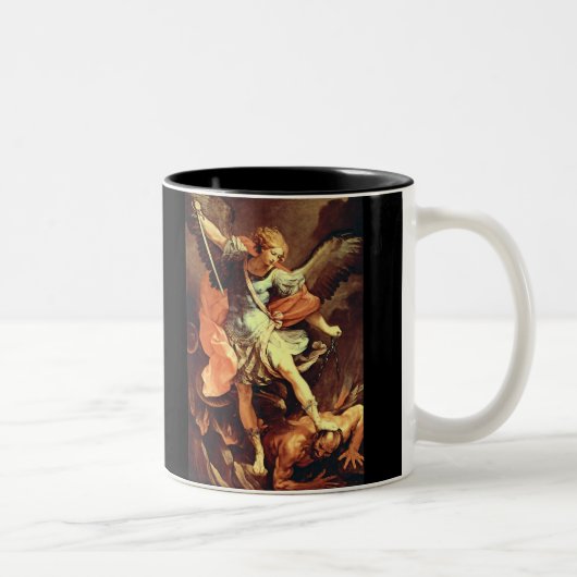 Tasse 2 Couleurs Michael Arkhangel défait le diable (Droit)