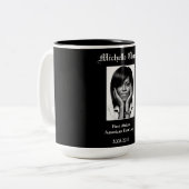TASSE 2 COULEURS MICHELLE OBAMA PREMIÈRE DAME NOIRE (Devant gauche)
