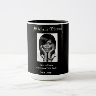 TASSE 2 COULEURS MICHELLE OBAMA PREMIÈRE DAME NOIRE