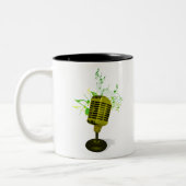 Tasse 2 Couleurs microfono con notas musicales (Gauche)