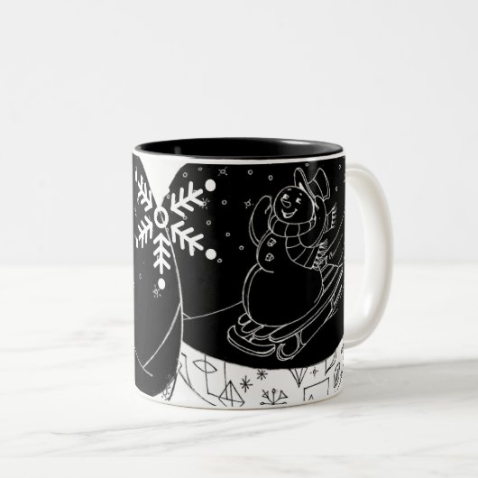 Tasse 2 Couleurs Midnight Snowman (Devant droit)