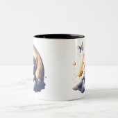 Tasse 2 Couleurs mignon chaton rêveur (Centre)