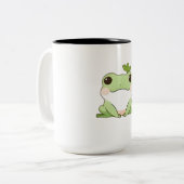 Tasse 2 Couleurs Mignon Dessin Simple de Grenouille Chibi de Style (Devant gauche)