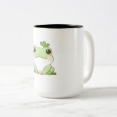 Tasse 2 Couleurs Mignon Dessin Simple de Grenouille Chibi de Style (Devant droit)