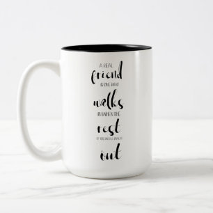 Tasse 2 Couleurs mignon douce réelle amitié citation inspirationnel