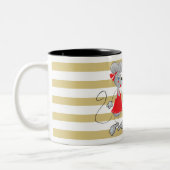 Tasse 2 Couleurs Mignon Drôle Fantaisiste Souris-Rayures (Gauche)