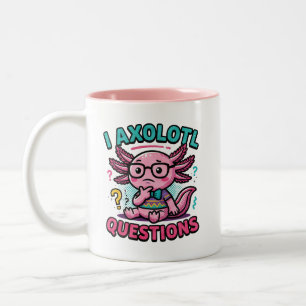 Tasse 2 Couleurs Mignon Je Questions Axolotl nerd aztec avec des lu