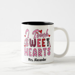 Tasse 2 Couleurs Mignon J'Enseigne aux Cœurs Gentils Saint-Valentin