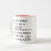 Tasse 2 Couleurs Mignonne au monde Vous êtes une mère (Devant gauche)