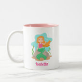 Tasse 2 Couleurs Mignonne Fille De Sirène Sous La Mer Personnalisée (Gauche)