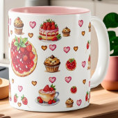 Tasse 2 Couleurs 💗 mignonne fraise 🍓 🥨