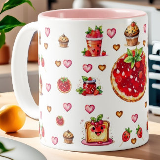 Tasse 2 Couleurs 💗 mignonne fraise 🍓 🥨