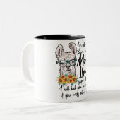 Tasse 2 Couleurs Mignonne Mama Llama (Devant gauche)