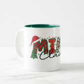 Tasse 2 Couleurs Mignonne Mimi Claus (Devant gauche)