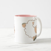 Tasse 2 Couleurs Mignonne mouton de dessin (Devant droit)