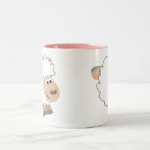 Tasse 2 Couleurs Mignonne mouton de dessin (Centre)