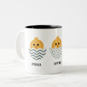 Tasse 2 Couleurs Mignonne Printemps poussette Pâques maman (Devant gauche)