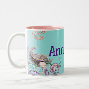 Tasse 2 Couleurs Mignonnes sirènes enchantées sous la mer